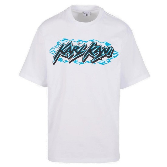 Karl Kani Woven Signature Kani Heat Tee Άσπρο Karl Kani Woven Signature Kani Heat Tee Άσπρο